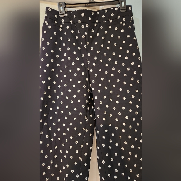 Women's Chico's Palazzo Wide Leg Black Briggitte w/ White Polka Dots 2R U.S. 12R - Picture 4 of 8